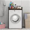 Homidea Rouge, Armadietto da bagno, adatto per lavatrice e asciugatrice, adatto per cucina e bagno, 97,8 x 65 x 60 cm, colore antracite / rovere rosso