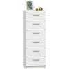 Muebles Pitarch | Sinfoniere Comò 6 Cassetti Guide Metalliche, Comò per Camere, Bianco, 110x40x40 cm (altezza x larghezza x profondità), Con Maniglia, Collezione Tibet