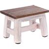 DESIGN DELIGHTS - Sgabello rustico Monte, 21 x 30 x 20 cm (altezza x larghezza x profondità), in legno di mogano riciclato, colore: 05, bianco naturale