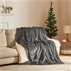 [en.casa] Coperta Riscaldante Termocoperta Elettrica Coperta Termica 200 x 150 cm Temperatura Regolabile Protezione Surriscaldamento - Grigio Scuro