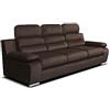 Robin Inspire Divano Letto 3 Posti con Funzione Letto, Tessuto Kronos Marrone Scuro, 238 x 96 x 95 cm
