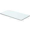 KTHLBRH Mensola sospesa in vetro trasparente, per camera da letto, soggiorno, bagno, cucina, ufficio, 60 cm x 25 cm