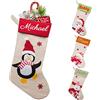 BYWEXCLESD Calza Befana Personalizzata con Nome Calze Natalizie da Appendere Grande Calze Befana Personalizzate Calza Natalizia da Personalizzare per Albero del Camino e Sacchetto di Caramelle
