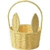 DaPongZhi Cestino Vimini per la Caccia alle Uova di Pasqua per Bambini, Cestino Picnic Cesto per Fiori Intrecciato con Manico, per Fiori, Damigella della Sposa (05)