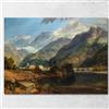 CheQuadro! Bonneville Savoia Joseph Mallord William Turner, jwt32 Quadro Stampato su Tela Fine Art, Intelaiato Pronto da Appendere, Alta qualità, 100x70 cm