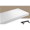 Gicos Mensola da parete pensile scaffale in legno da muro colore bianco 100 * 25 * 4 cm DOU-788666