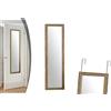 Gicos Specchio Rettangolare da Porta e da Parete in Legno Colore Noce 36 * 1,5 * 126 cm NOF-772269