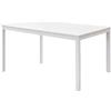 milani home - tavolo da pranzo allungabile 160-220 x 90 x 77 cm, bianco, legno e metallo