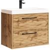 Badplaats B.V. Mobili da bagno Etna, 60 cm, 01, in rovere