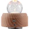iFutniew Carillon rotante luminoso con sfera di cristallo 3D, il cervo, con proiezione a LED