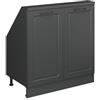 Vicco Mobile cucina sottotetto R-Line, Antracite rustico, 80 cm con 2 porte, adatto per pareti inclinate e montaggio cucina variabile