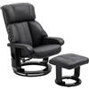HOMCOM Poltrona Massaggiante Reclinabile Telecomando 76x80x102 cm Nero | Poggiapiedi, Poltrona Relax, 10 Punti Massaggio
