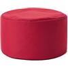 Lumaland Pouf Poltrona Sacco Sgabello | 45cm x 25cm Tavolino Indoor/Outdoor | Con riempimento flessibile in EPS [Rosso]