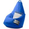 Avalon - Puff Poltrona Sacco Pera Deluxe Grande Sfoderabile, Pouf Sacco di Qualità Sartoriale, Bean Bag per Sedersi Ergonomico, Tessuto Antistrappo Impermeabile, Made in Italy(70x130cm-Blu Royal)