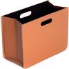 CREEDWOOD Cestino per i giornali Business | Ecopelle, Marrone Cognac, 40 cm | portariviste Pieghevole, portagiornali Nobile, portagiornali,