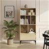 [en.casa] Libreria a 6 Vani Aperti e Cassetto Scaffale Multifunzionale con Ripiani Mobile Espositore 137 x 60 x 35 cm per Soggiorno Studio Ufficio - Effetto Rovere Chiaro