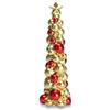 HENRIETTE Candela Natale CONICA Bubbles Rossa H.21,5CM.