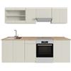 Vicco Mobile da cucina R-Line, Beige, 240 cm, PL Rovere, con moduli posizionabili variabilmente e piedini regolabili in altezza