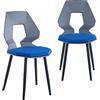 Trisens - Set di 2 o 4 sedie di design, adatte per sala da pranzo, cucina, soggiorno, ufficio, di plastica, colore: grigio/grigio scuro, quantità: 2