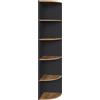 Vicco Scaffale angolare Ecki, Antracite/Rovere dorato, 40 x 180 cm | per montaggio a parete con tre ripiani aperti