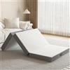 MOLPHIT Materasso Pieghevole Singolo 90x200x10cm, Media Fermezza, Materasso Ospiti in Gel Foam a 3 parti con Copertura Lavabile per Viaggi, Campeggio, divano letto, il Letto per gli Ospiti