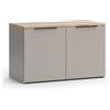 Vicco Credenza Wido, Grigio, 80 x 50 cm | con 2 porte, adatto per riporre abiti e oggetti per la casa