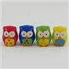Ingrosso e Risparmio 24 Mini gufetti in Ceramica Lucida Colorata, Assortiti in 4 Colori, Portafortuna, pensierini, confettata, segnaposto Compleanno (Senza Confezionamento)