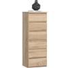 Home Collective Cassettiera a sei cassetti elegante per interni minimalisti, altezza 109 cm e larghezza 40 cm, soggiorno, camera da letto, corridoio, armadio, credenza, altissimo spazio di archiviazione, Sonoma