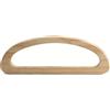 LNNXSZ Manici per Borse Uncinetto 2 Manici a Forma di D in Legno massello, Borsa Intrecciata in Rovere, Borsa da Spiaggia in Lana all'Uncinetto(24x9cm Natural)