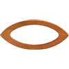 LNNXSZ Manici per Borse Uncinetto 2 Manici a Forma di D in Legno massello, Borsa Intrecciata in Rovere, Borsa da Spiaggia in Lana all'Uncinetto(19.5x9cm Brown2)