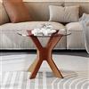 CEIEVER - Tavolino da salotto, tavolino, tavolo da soggiorno con piano in vetro, tavolo da salotto in vetro, soggiorno moderno, stile Coffee Table per soggiorno, giardino, balcone, camera da letto