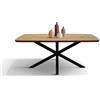 PAZZO DESIGN Tavolo Fisso Federico, Piano In Nobilitato, Gambe in Ferro, Finitura Rovere Rustico, Tavolo Cucina, Tavolo Sala Da Pranzo, Tavolo Soggiorno, Tavolo Ufficio, 180 x 90 x 75 cm - id_2224