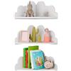 Sucritude Set Di 3 Scaffale nuvolas Cameretta, Mensole Sospese Angolari, Libreria nuvolas Bambini, Corner Libri Shelf Nursery Decor, Per Libri Toys Camera Da lettos Soggio, Decorazioni Per La Casa