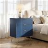 Tanant Cassettiera con 3 cassetti, comodino, comodino, comodino, comodino, credenza, camera da letto, 60 x 40 cm (3 cassetti, blu scuro)