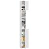 Soberine Colonna Bagno Stretta, Colonna Bagno Alto, Stretto, 20x20x180cm, Armadio, Mobiletto, con Antiribaltamento, Ripiani Regolabili, Bianco