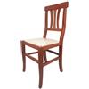 Sedam Srl Sedia Arte Povera, Qualità TOP, diverse sedute e colorazioni (Ciliegio, Imbottita Beige)