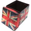 CHILDWEET Pouf Contenitore Pieghevole Con Stampa Bandiera Britannica - Ottomano Da Salotto Per Stoccaggio E Seduta Extra in Casa E Ufficio