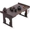 ANUUMA Tavolino Basso Pieghevole da tè in Stile Giapponese for sedersi sulla scrivania da Terra, Decorazioni Antiche for la Meditazione Tavolo da Altare Portatile in Legno di Paulownia, Tavolo con Vassoio da