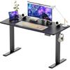 WALKINGDESK Scrivania Regolabile in Altezza, 120 x 60 cm Tavolo Elettrica con 2 Ganci, Standing Desk con Memoria per 4 Altezze, Scrivanie in Piedi in Casa con Piano Assemblato, Nero