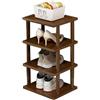 Gaoxianglin 4 Strati Scarpiera Salvaspazio Slim Scarpiera per Scale Ingresso Armadio Porta Scarpe bambù(Size:4 Tier)