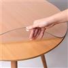 GYYFQH Pellicola Tavolo Trasparente Tonda 80, Tovaglia Rotonda Trasparente, Copritavolo Trasparente, Pellicola Protettiva Tavolo in PVC, Diametro 60 cm (2.0mm, 60cm)