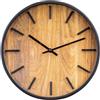 levandeo Orologio da parete Ø 29 cm, effetto legno, orologio analogico, rotondo, naturale, nero, decorazione da parete