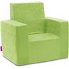Badum - Poltrona per Bambini da 2 Anni - Poltrona per Bambini - Stabile, Comoda, in Schiuma, con Maniglia - Rivestimento Sfoderabile - Regalo di Compleanno per Bambina, Bambino - Verde