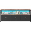 MINGZHE Mobile TV, stile retrò, supporto per TV con cassetti, centro di intrattenimento, console multimediale, supporto TV per soggiorno, stile retrò, nero, 108 x 30 x 57 cm