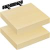 WOLTU Mensola da Muro Rettangolare Scaffale Libreria a Parete Decorazione per Cameretta Ufficio Porta CD/Dvd in Legno Rovere giallo 25cm, Set di 2, RG9365kei-2