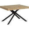 Casaarredostudio, Tavolo Allungabile Karida, 120(204) x80 cm, Quercia Natura con Gambe Incrociate Antracite, Made in Italy.