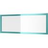 Vladon Specchio Lima, Specchio da Parete con Cornice Moderna, Bianco Lucido (139 x 55 cm)