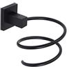VR VETRINEINRETE Vetrineinrete® Porta phon da Bagno in Acciaio Nero Porta asciugacapelli Fissaggio con Viti o Senza Viti Biadesivo Accessori arredo Bagno