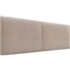 DHOME Testiera Imbottita Liscia in Tessuto Aqualine Altezza 70CM Spessore 4cm e 8cm per Parete Acustica Testiere Fonoassorbenti Letto Camera da Letto (Tessuto Beige, 190cm Doppio, Spessore 4cm)