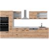 Vicco Cucina componibile R-Line, Rovere dorato/bianco, 350 cm senza piano di lavoro, adatto per disposizione e ampliamento personalizzati